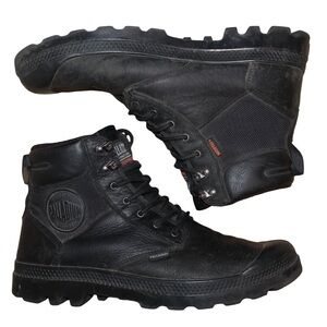 Palladium Pampa WP+ unisex Black Leather Boots. M9/W10.5